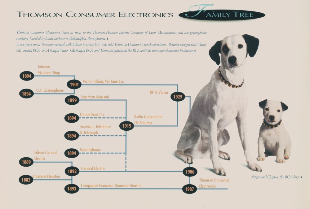 The Thomson Consumer Electronics "family tree" of business acquisitions