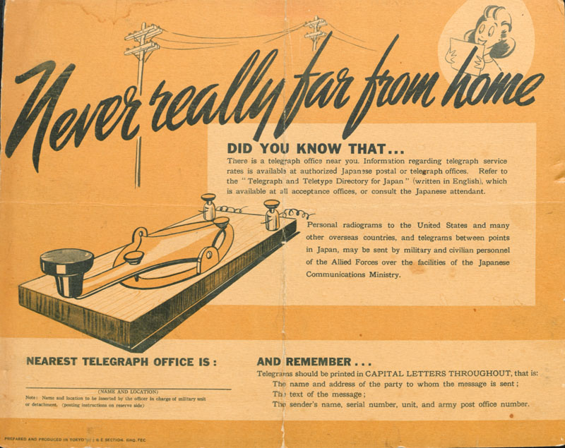 Ad for telegraph office locations