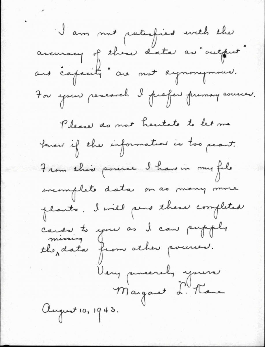 Letter from Kane to du Pont, 1943, page 2