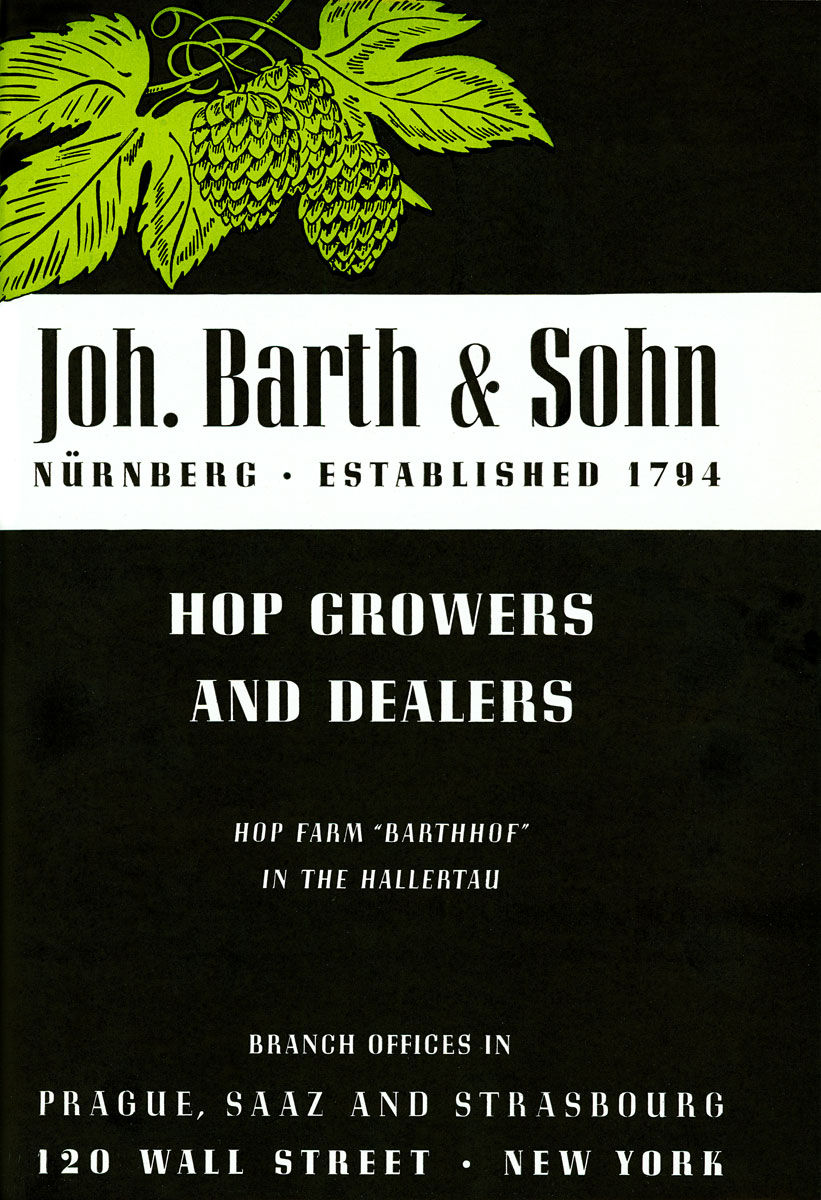 Beer advertisement for Joh. Barth & Sohn