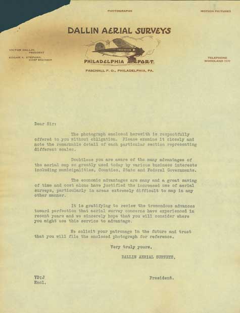 Dallin Company letter to a potential client