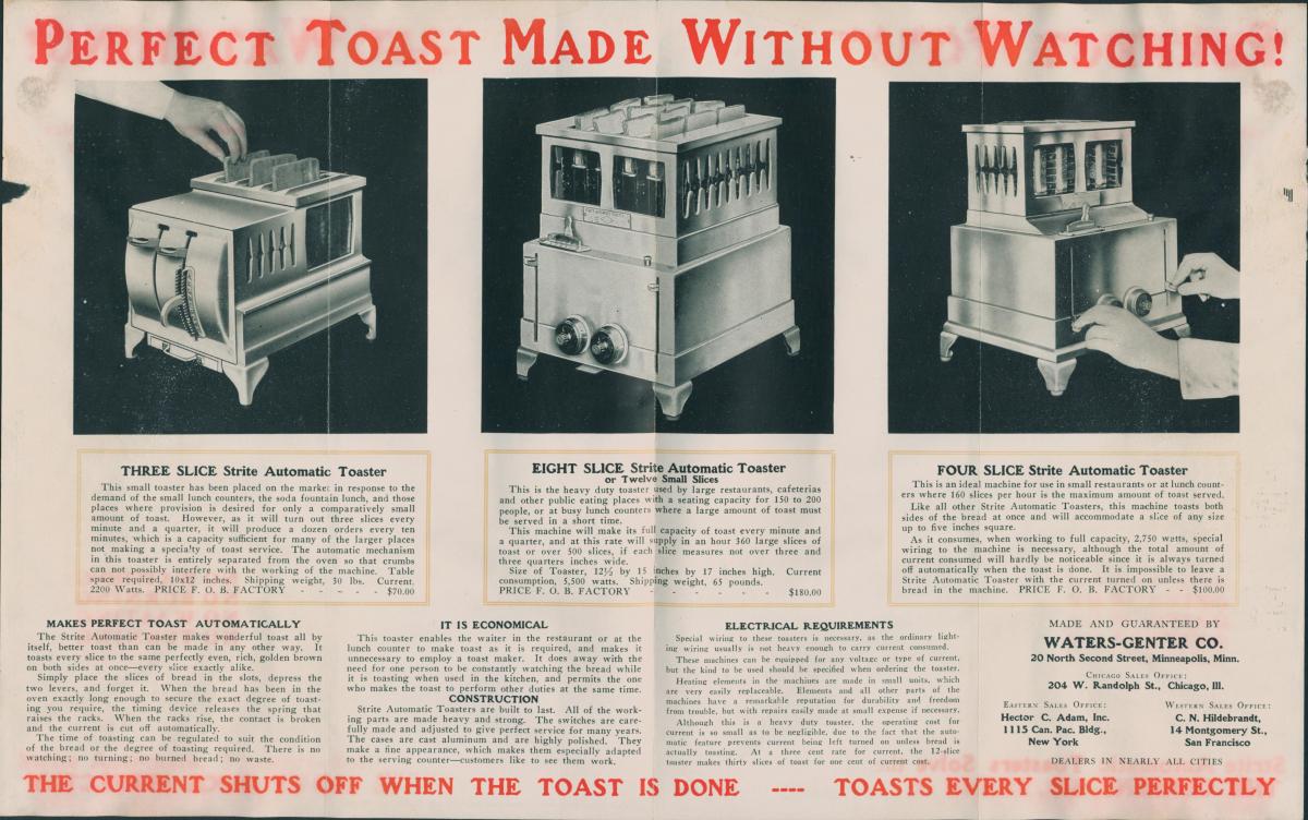 Advertisement for Strite automatic toaster