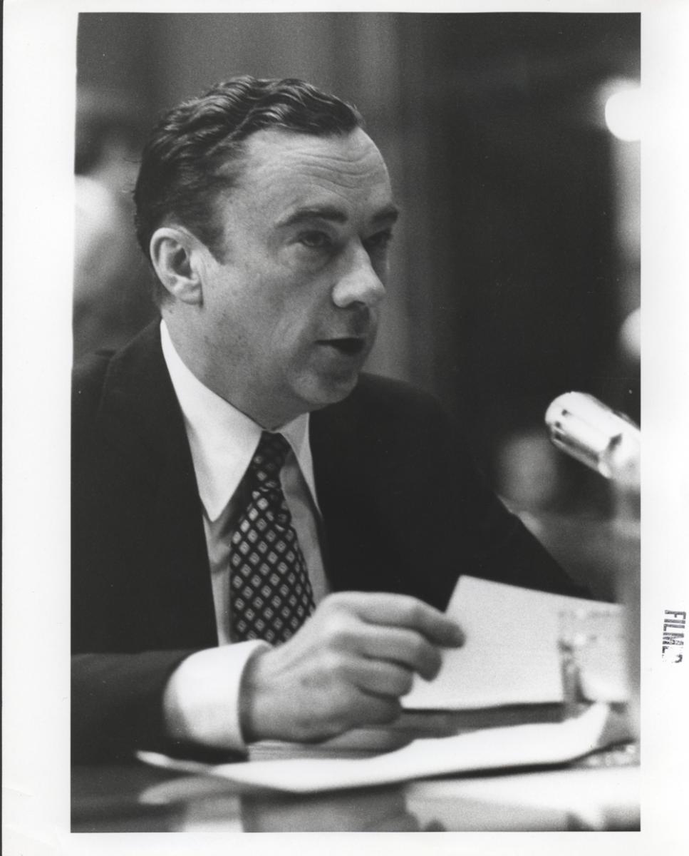 William McGowan testifying before the Senate