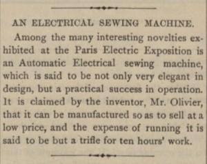 Sewing Machine Journal, September 22, 1881 (Vol. 9, No. 4), page 26