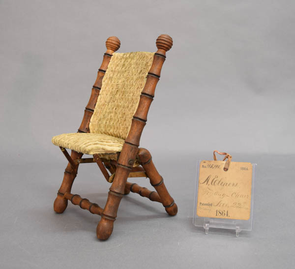 Augustus Eliaers' folding chair, 1864
