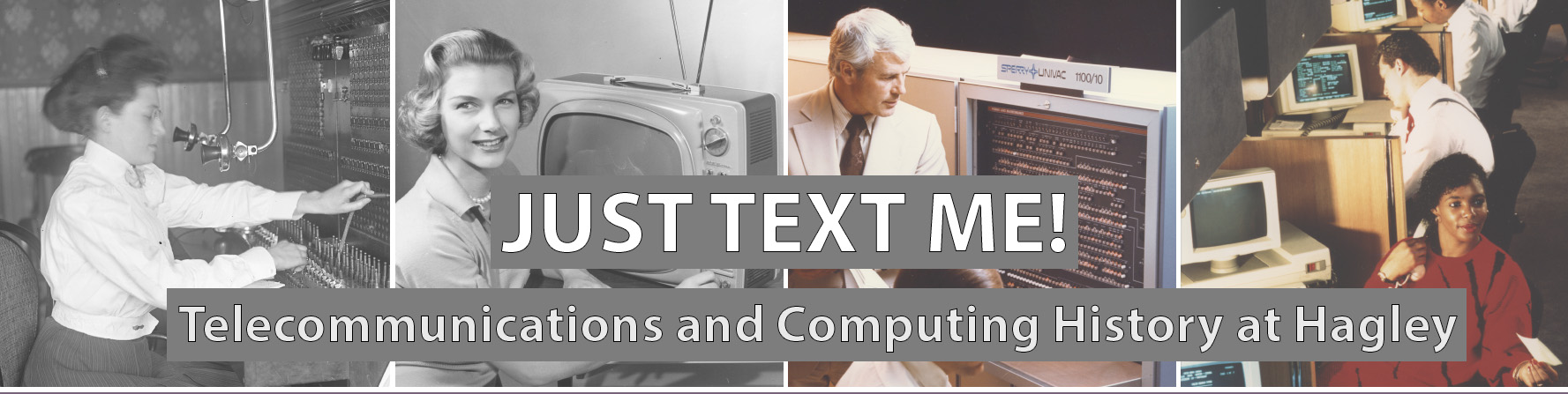Banner for Just Text Me! digital exhibit