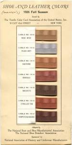 Women's Shoe and Leather Colors, 1926 Fall Season.</i> Issued by the Textile Color Card Association.