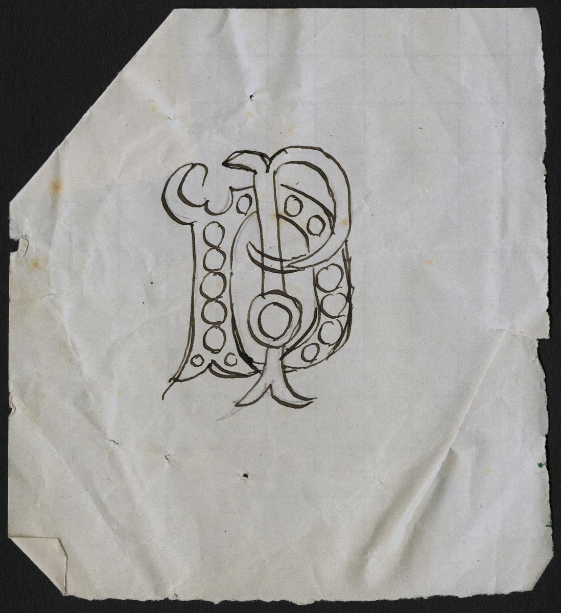 DuPont Monogram, Greta DuPont Brown Embroidery Patterns