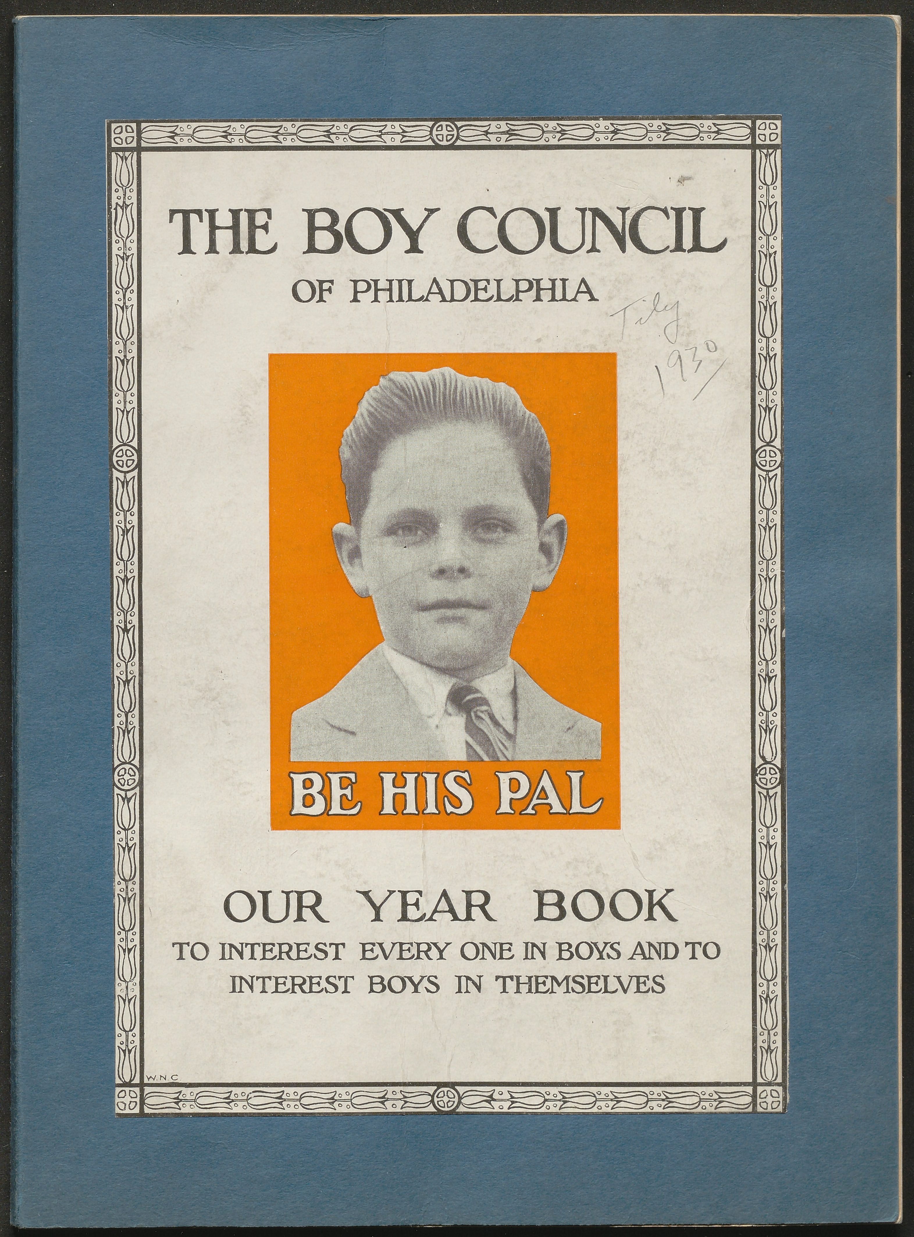 Cover of the 1930 yearbook for the Boy Council of Philadelphia.