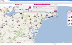 Using the timeline slider helps narrow down results on Historypin map.