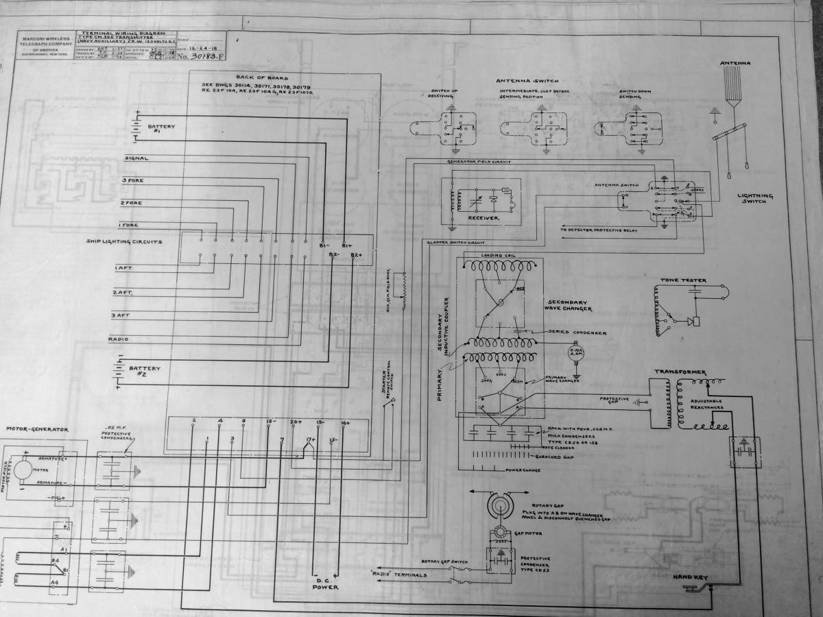 Diagram of a wireless transmitter's wiring