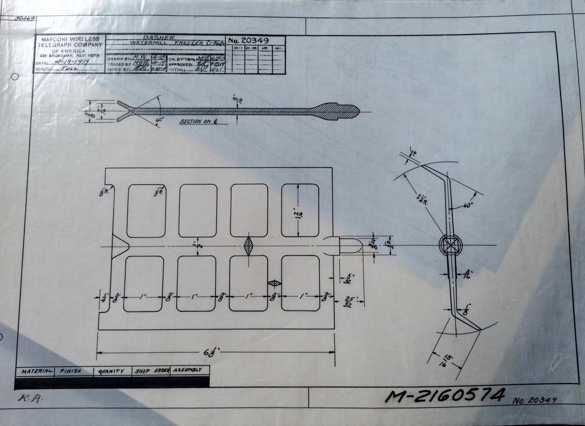 Design for a machine to churn ice cream