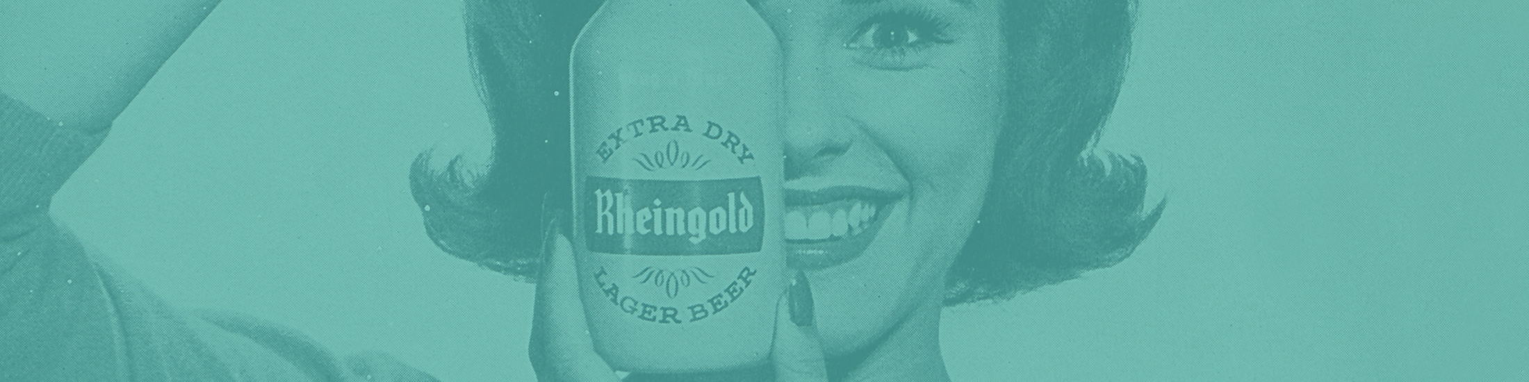 Vintage Rheingold beer advertisement