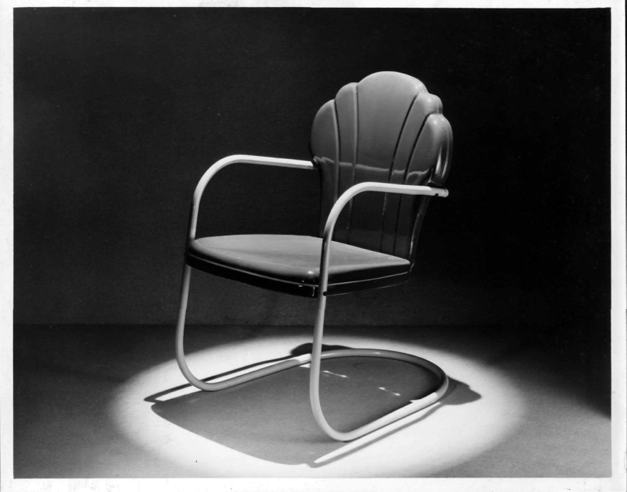 A shell chair.