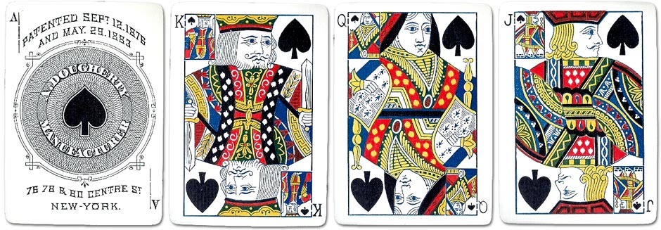 Triplicates of Ace of Spades cards