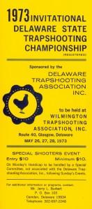 Delaware State Trapshooting Championship program, 1973