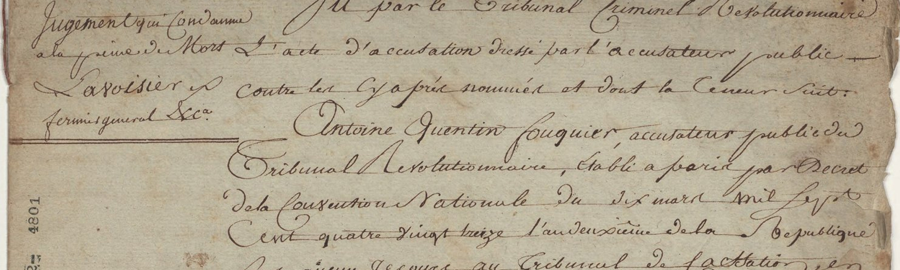 Death sentence for Antoine Lavoisier