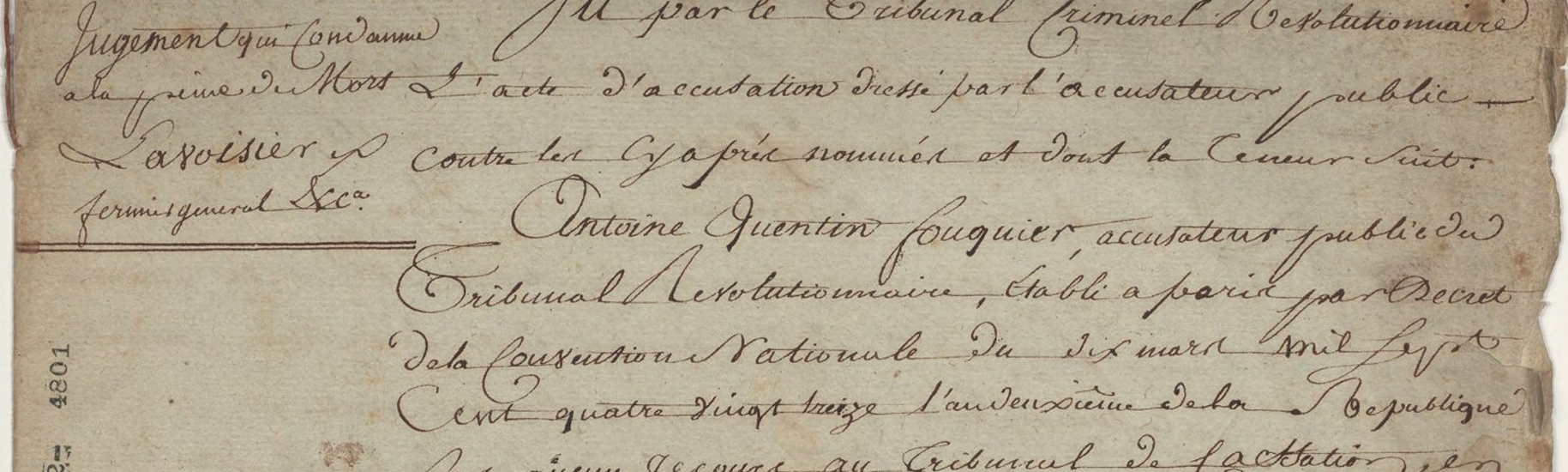 Death sentence for Antoine Lavoisier