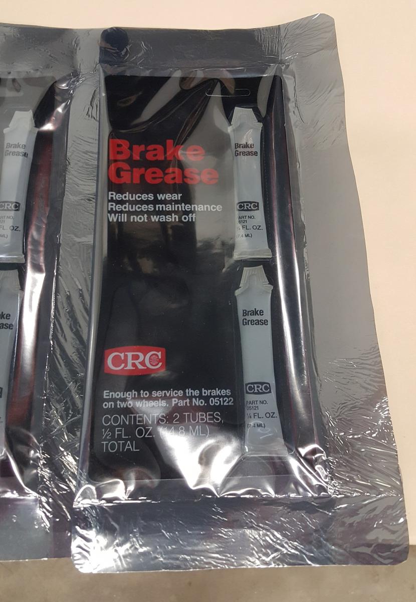 SIngle use brake grease tube packages.