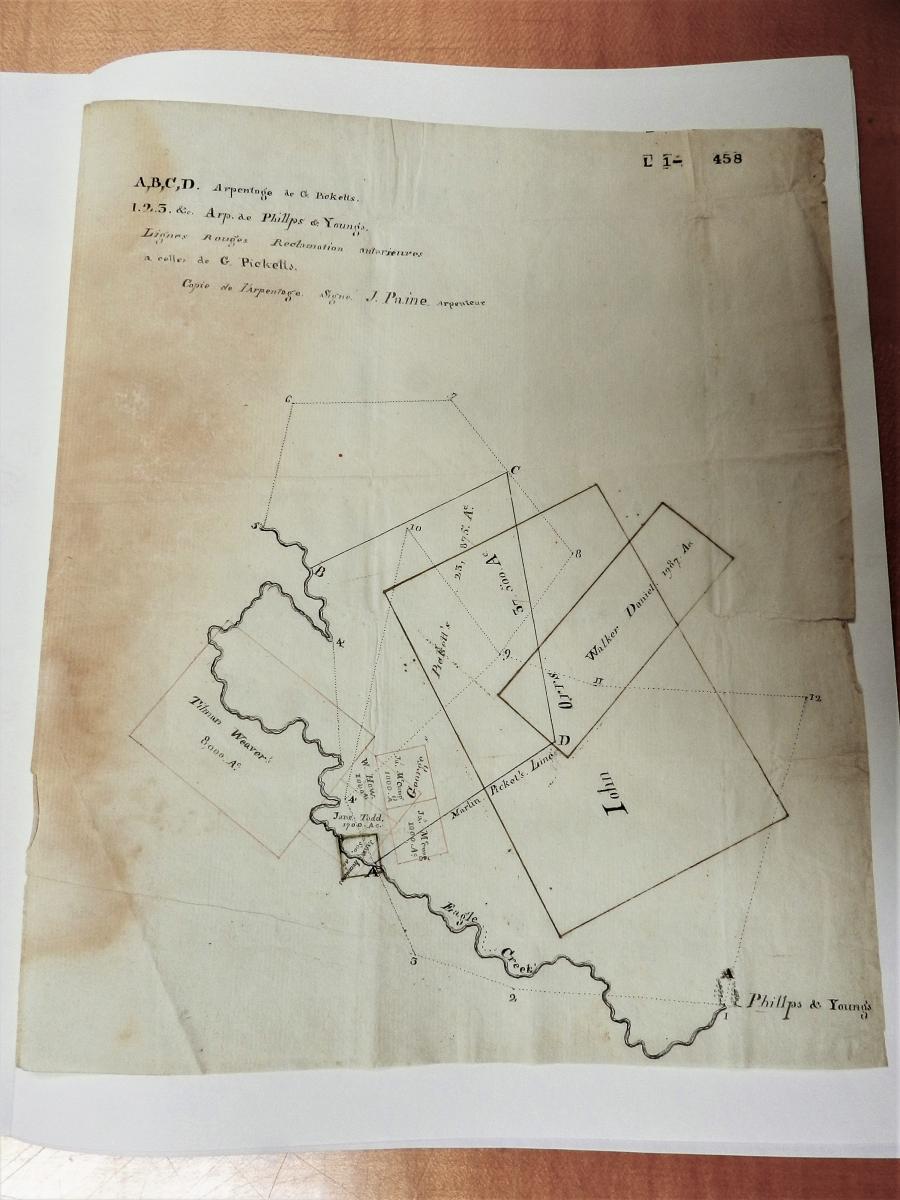 A map of the du Pont's land in Kentucky.