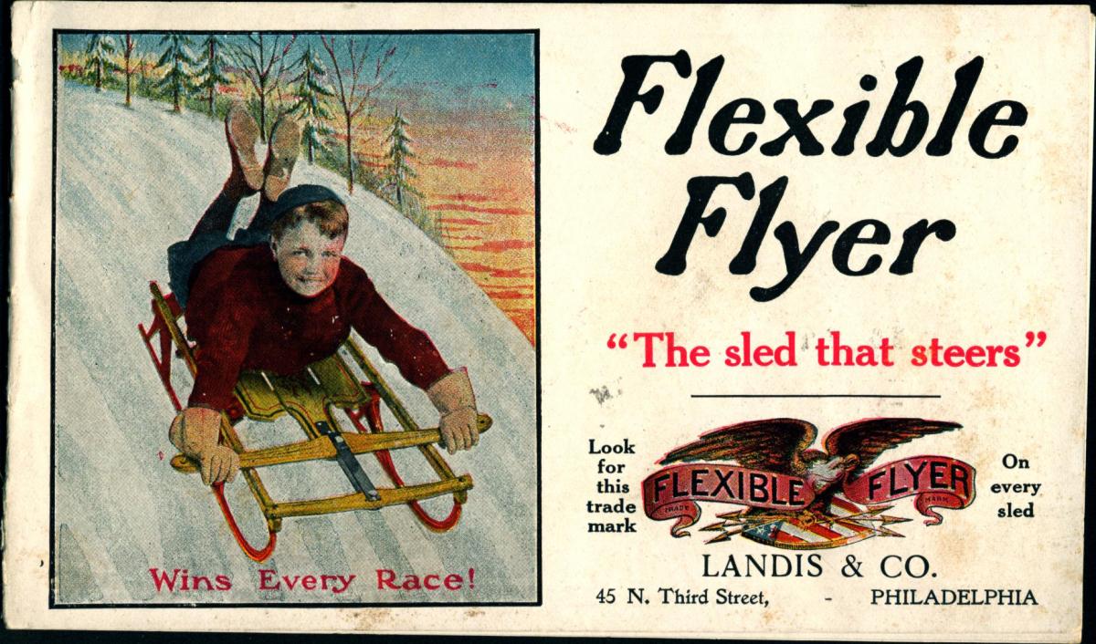 Cover of Flexible Flyer trade catalog, ca. 1910