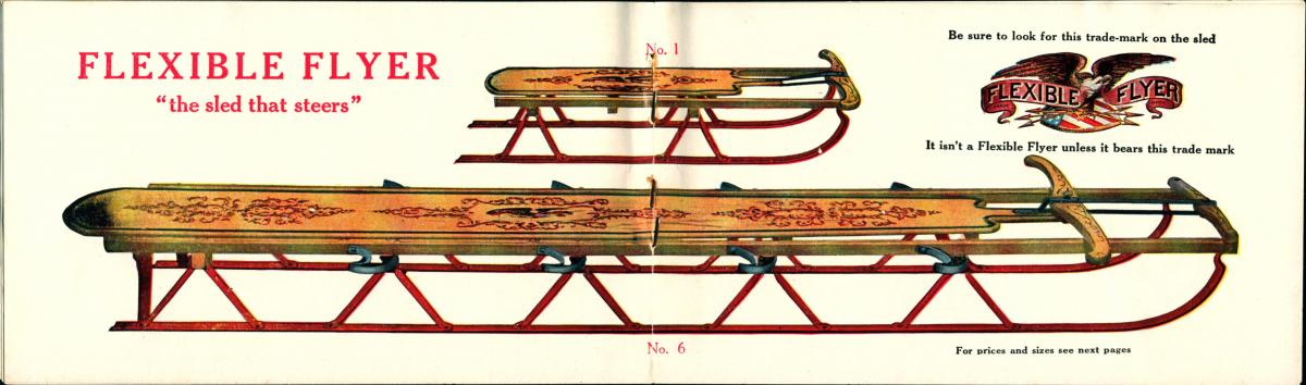 Flexible Flyer drawing in the trade catalog.