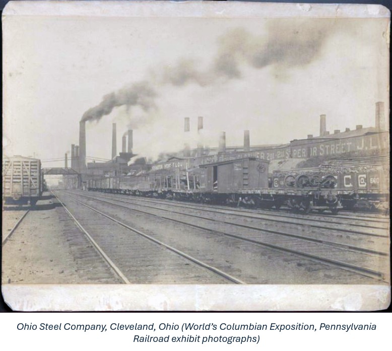 Ohio Steel Company, Cleveland, Ohio (World’s Columbian Exposition, Pennsylvania Railroad exhibit photographs)