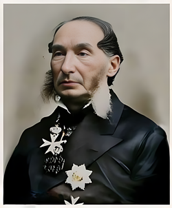 Colorized photograph of Baron de Palm (1809-1867)
