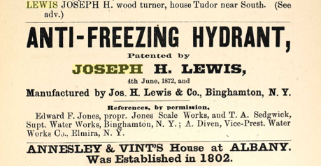 Anti-Freezing Hydrant, Joseph H. Lewis