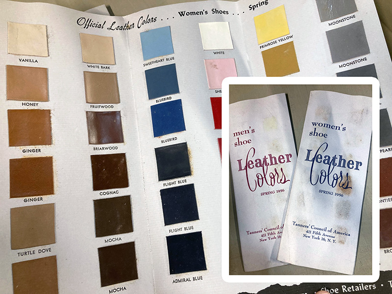Tanners’ Council of America shoe leather color chart, 1956. Accession 2188