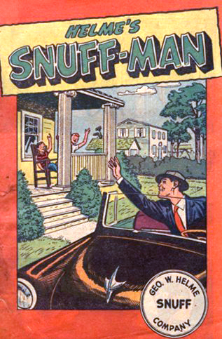 Cover of promotional comic book Helme's Snuff-Man