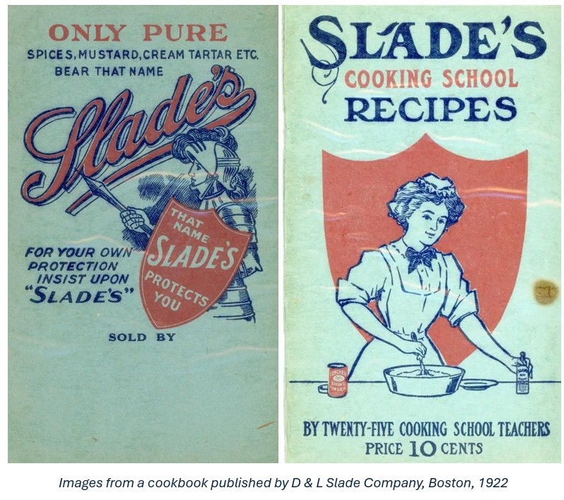 Images from a cookbook published by D & L Slade Company, Boston, 1922