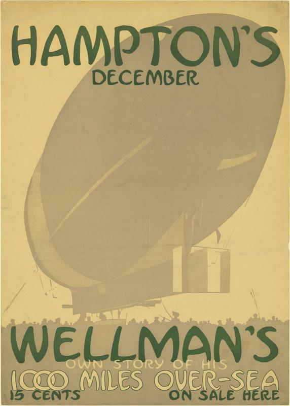 Cover of Hampton's Magazine featuring an illustration of an airship.