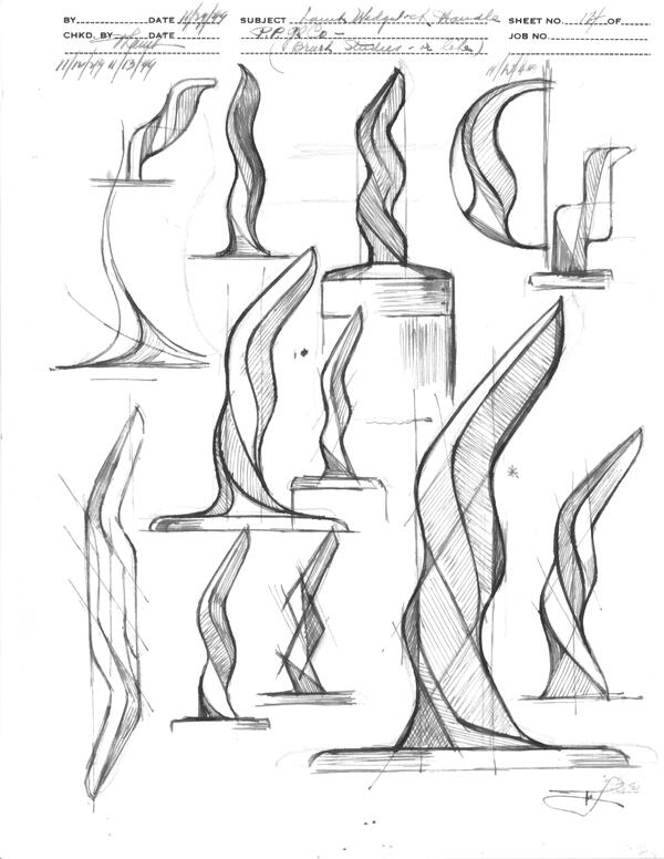 Paper showing a collection of Wedge-Lock Handles technical drawings.