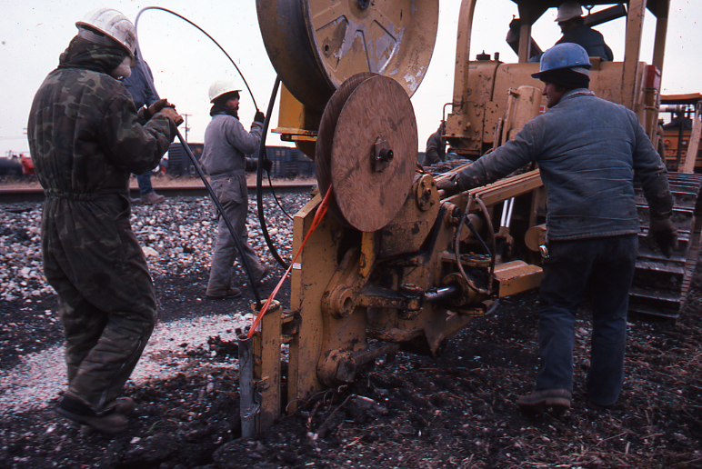 Laying fiber optic cable