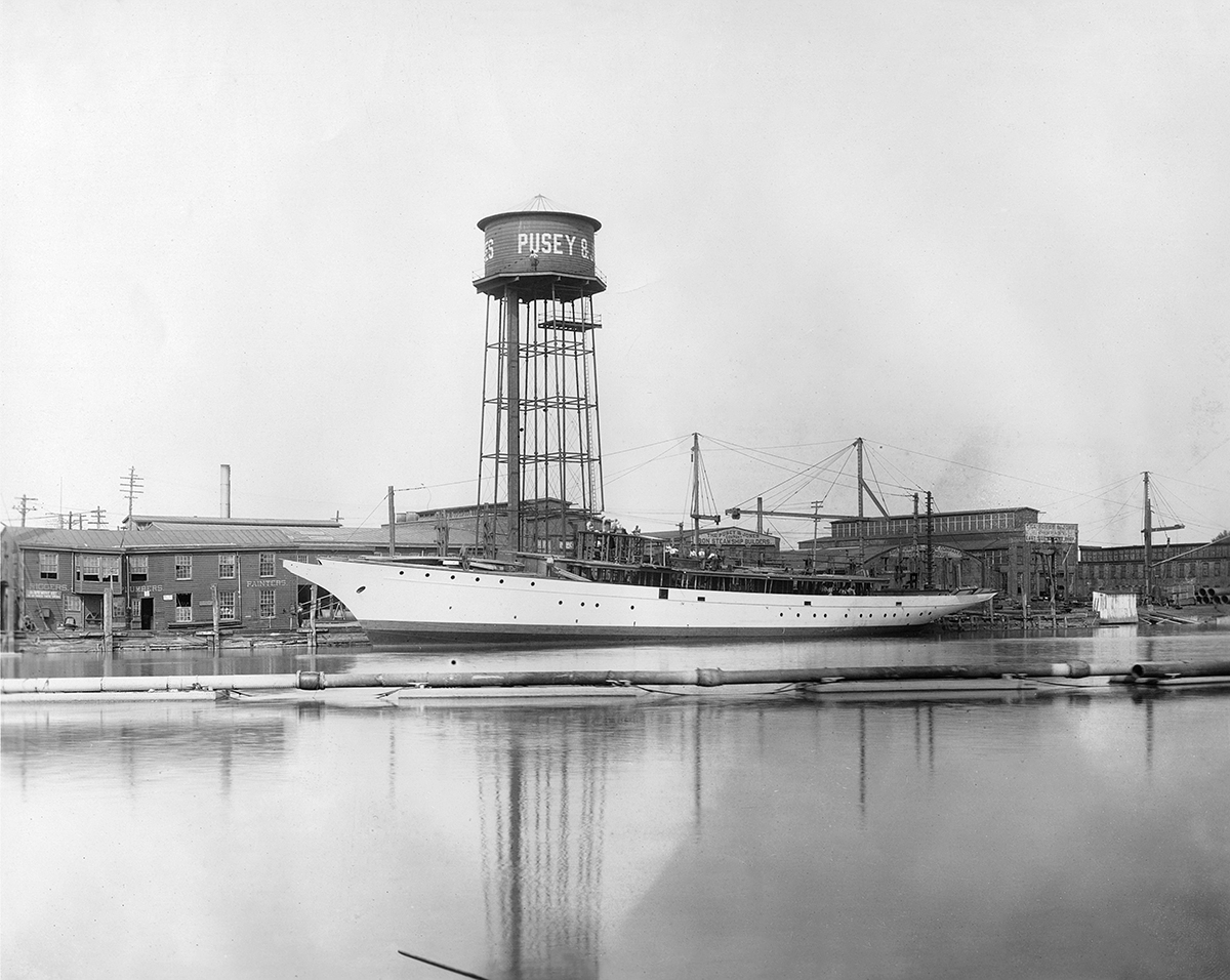 Yacht in water