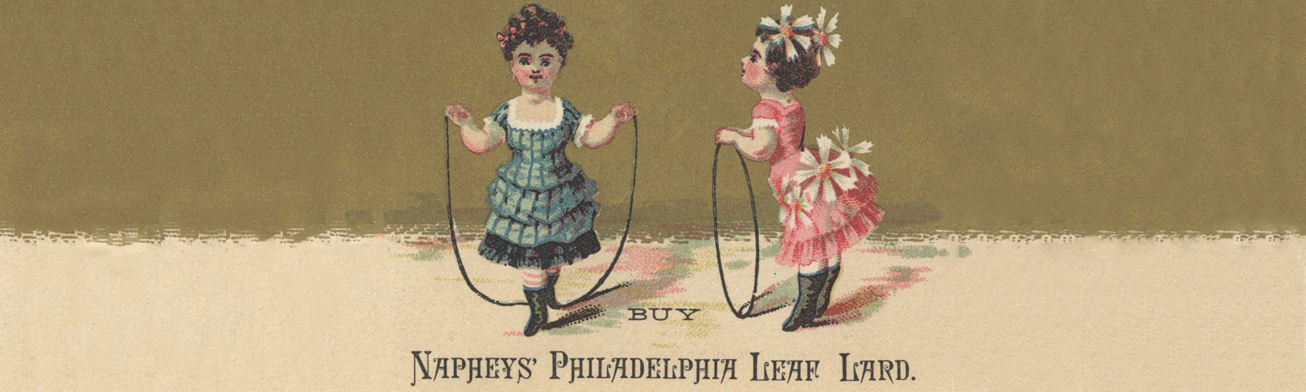 Naphey's advertisement with illustration of two girls jump roping