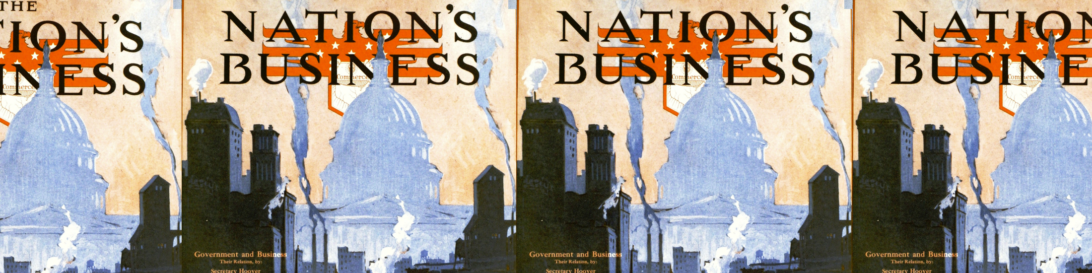 Nations business with a factory and the government capital building