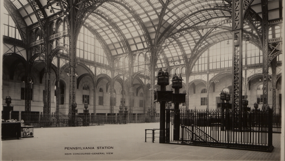 Pennsylvania railroad train station in New York