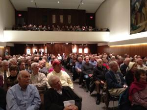 Audience at Hagley's Soda House auditorium to hear Al Churella's book talk