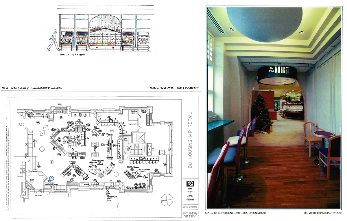The BU Marketplace store architectural drawings and the result