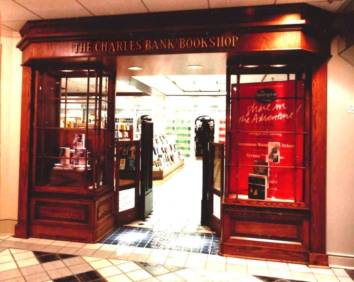 The entrance to the Charles Banks Book Shop on the 2nd floor.