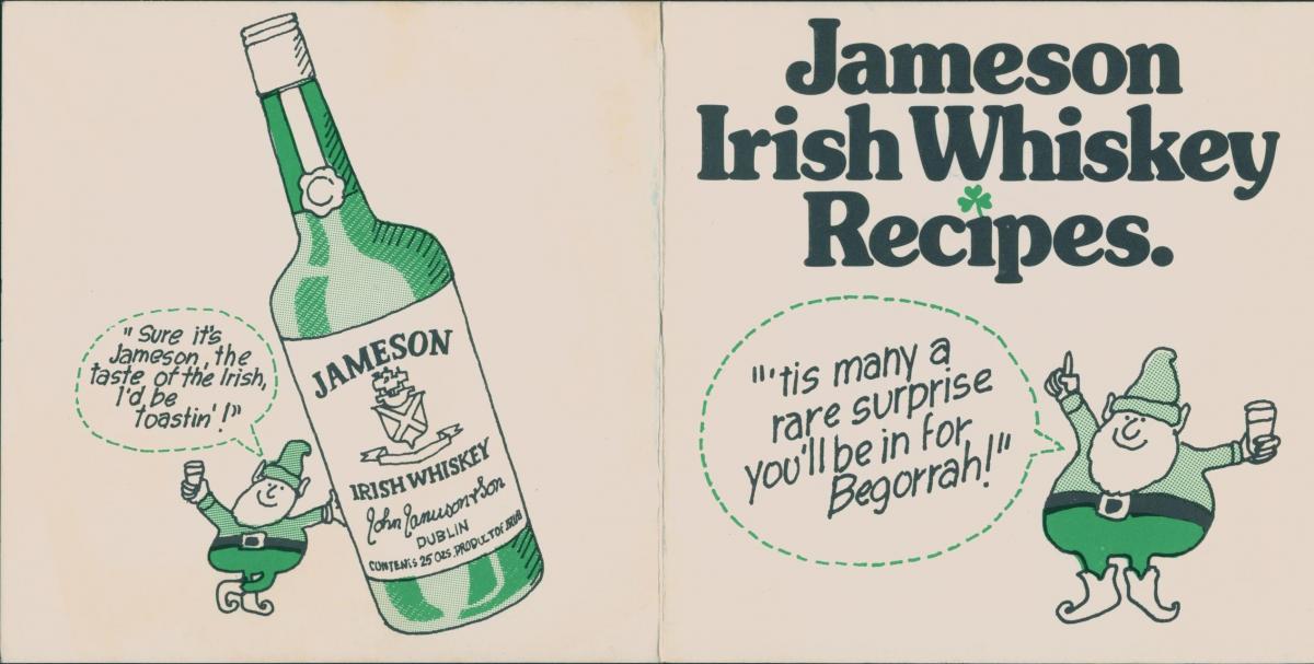 Jameson Irish whiskey recipes pamphlet, 1975
