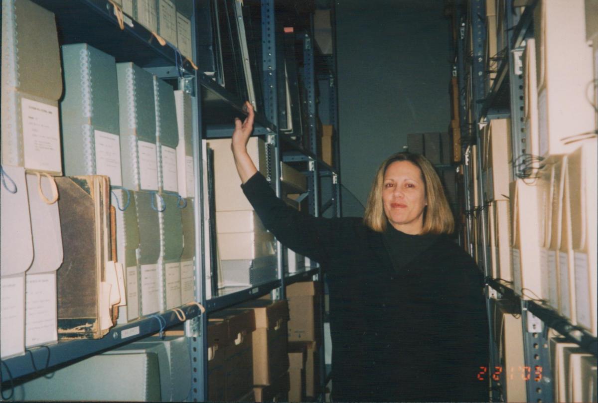 Lynn in the library archives