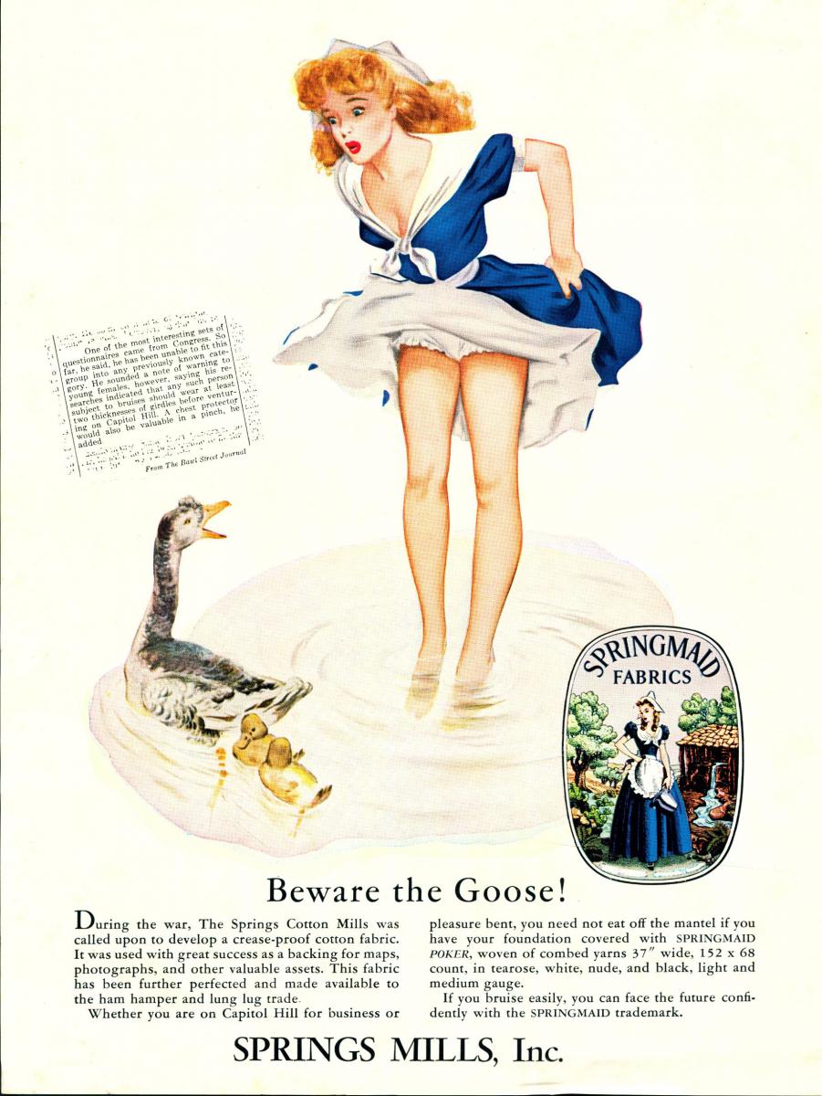 Mid-century Magazine Ads from the Spring Cotton Mills