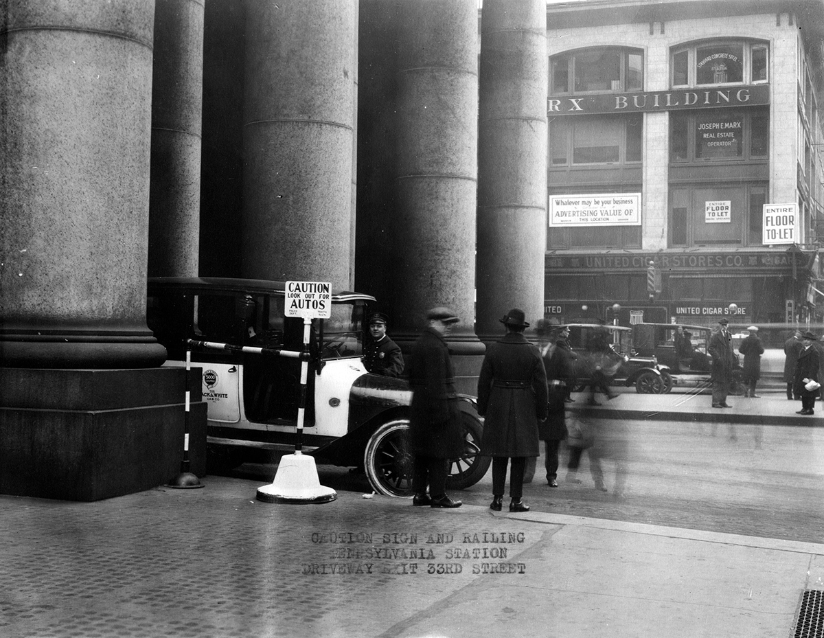 Carriage entrances now used by motor cars