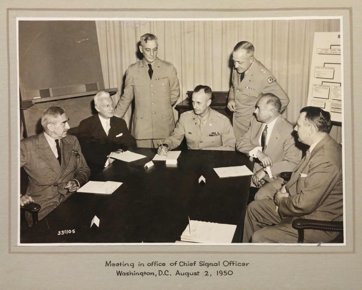 Sarnoff attends a meeting