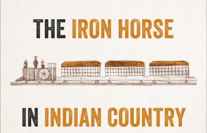 The cover of Alessandra La Rocca Link's book, The Iron Horse in Indian Country: Native Americans and Railroads in the US West