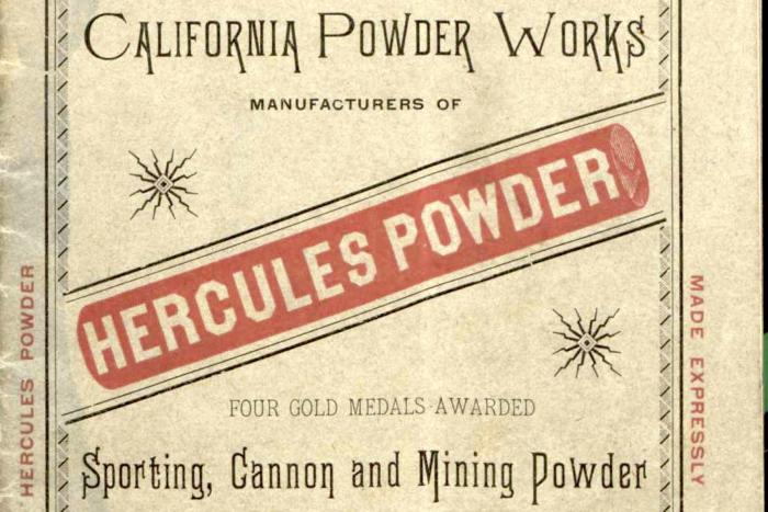 Trade catalog cover for Hercules Powder: Sporting, Cannon and Mining Powder