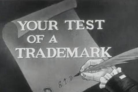 Still from "Your Test of a Trademark" DuPont commercial, 1953
